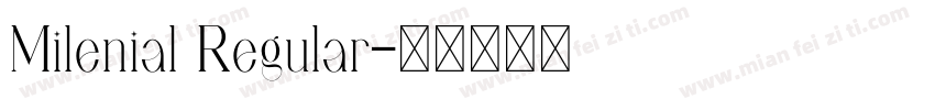 Milenial Regular字体转换